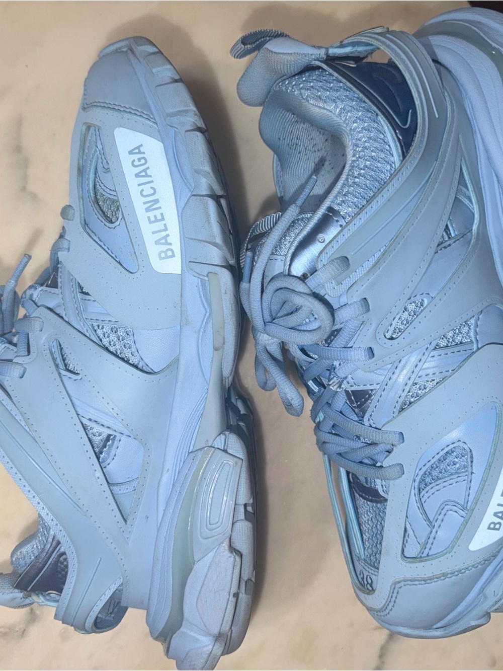Balenciaga Light Blue Track Sneakers